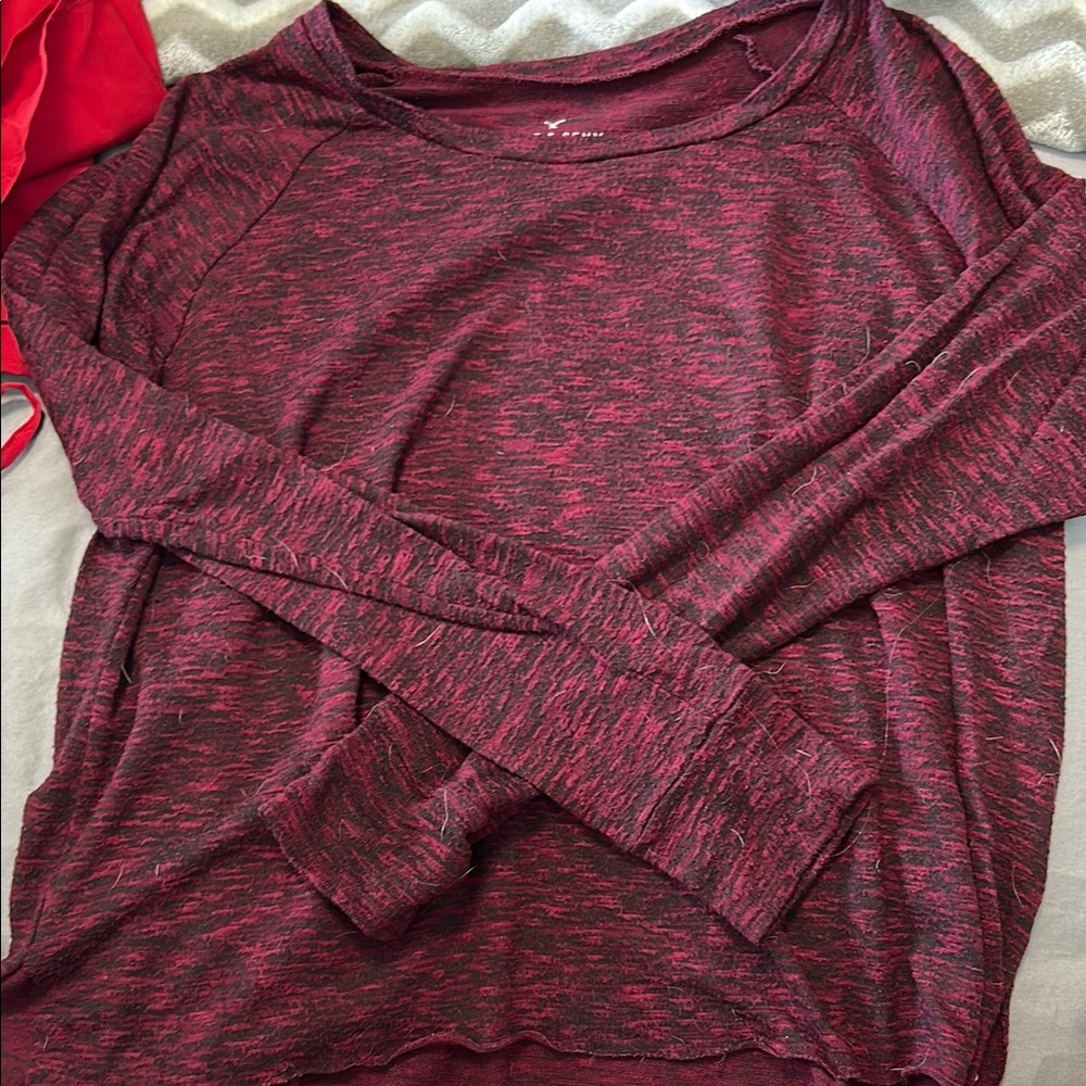 Maroon Long Sleeve Top